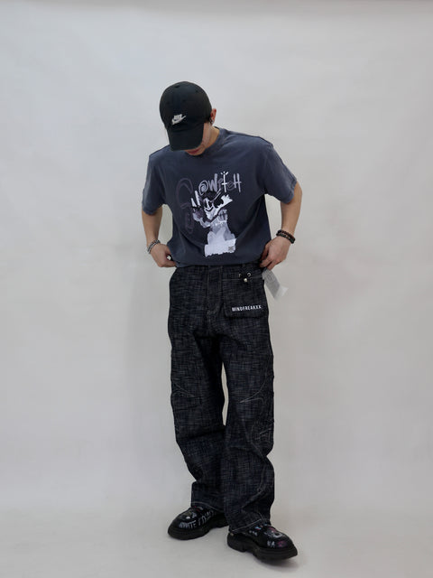 SNOWITCH OVERSIZED TEE (STONE WASHED GREYBLUE)