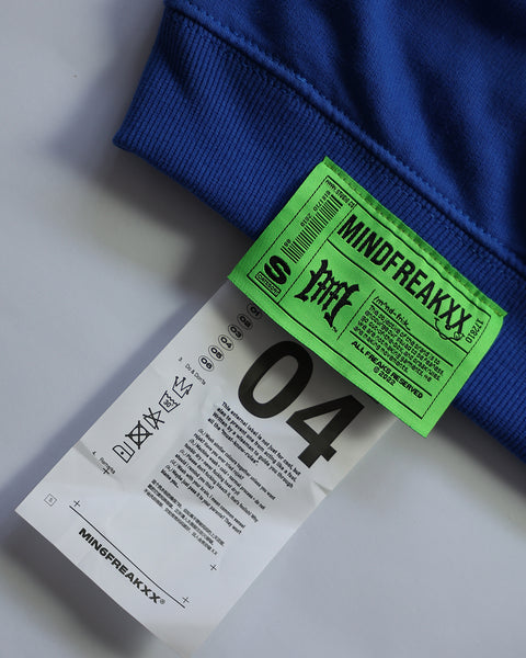 MF MANUSCRIPT SKETCH LOGO, REPLICA VINTAGE HOODIE (BARBIE & ROYAL BLUE)