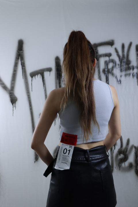 FREAKBAE Y2K CROP TOP.V2 (COOL GREY)
