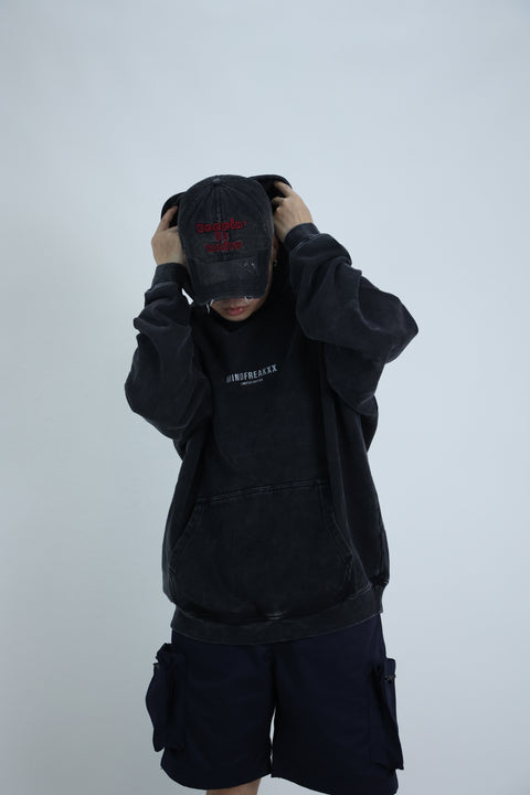 STONE-WASHED CROWN REFLECTIVE HOODIE