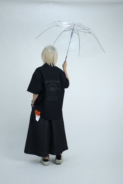 TRIUMPH CREST CAMP COLLAR SHIRT (MIDNIGHT)