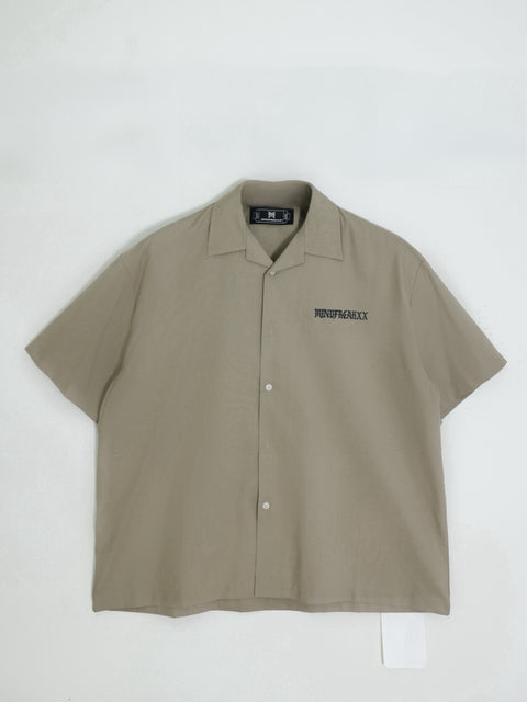 NEWSPAPER CAMP COLLAR SHIRT (KHAKIS)