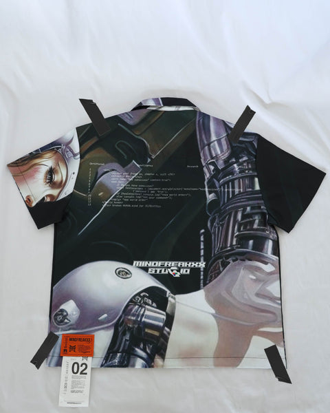 VIRTUAL-COMPANION CAMP COLLAR SHIRT (AI GF)