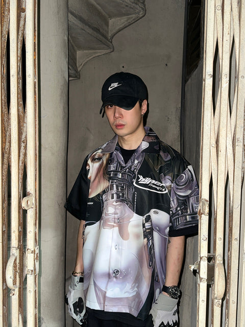 VIRTUAL-COMPANION CAMP COLLAR SHIRT (AI GF)