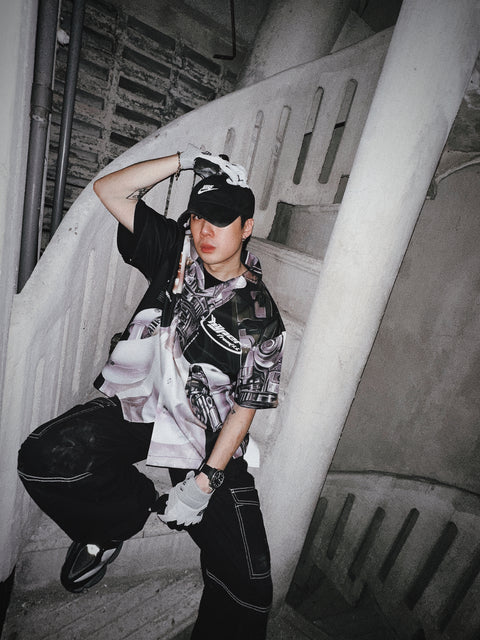 VIRTUAL-COMPANION CAMP COLLAR SHIRT (AI GF)