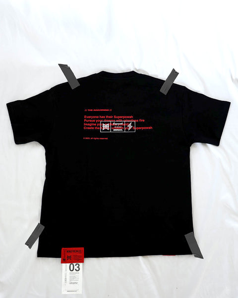 SUPERPOWAH TEE (BLACK/RED)