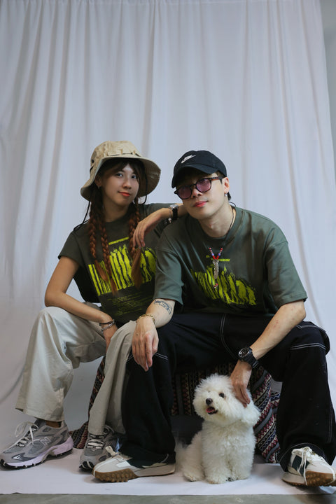 NEW WORLD ORDER, OVERSIZED TEE (ALIEN GREEN)