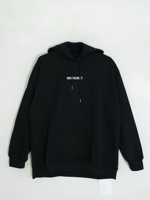 NEWSPAPER HOODIE (BLACK)