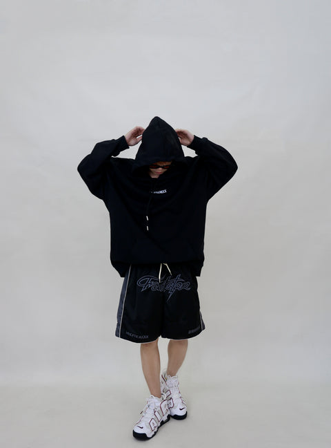 NEWSPAPER HOODIE (BLACK)