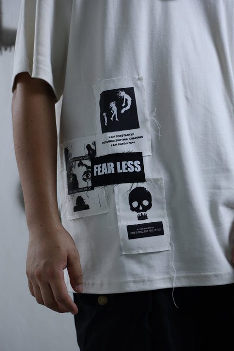 MINDBOARD ARTCHIVE, OVERSIZED PATCH TEE (BEIGE)