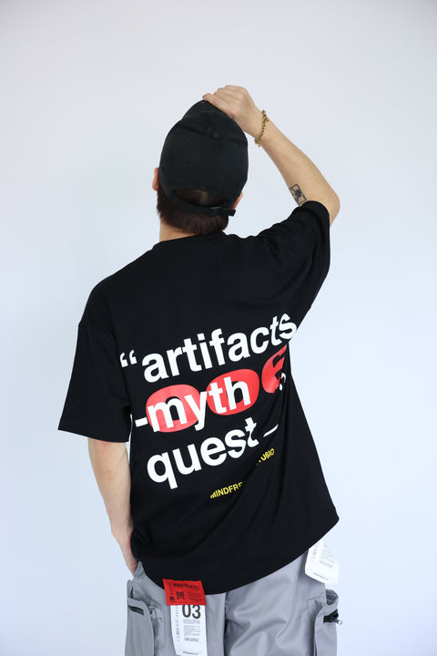 OUROBOROS MYTH OVERSIZED TEE (CHARCOAL BLACK)