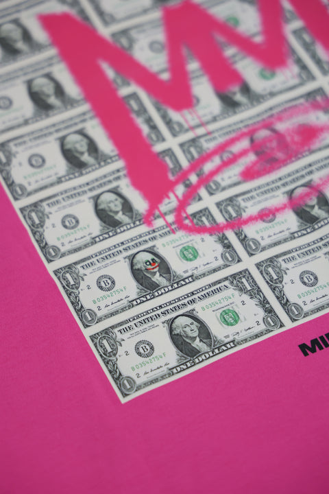 MONEYTALKS OVERSIZED TEE (HOTPINK)