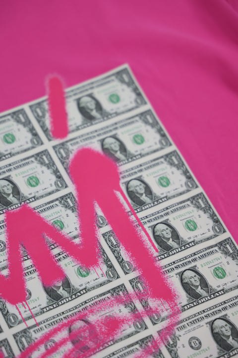 MONEYTALKS OVERSIZED TEE (HOTPINK)
