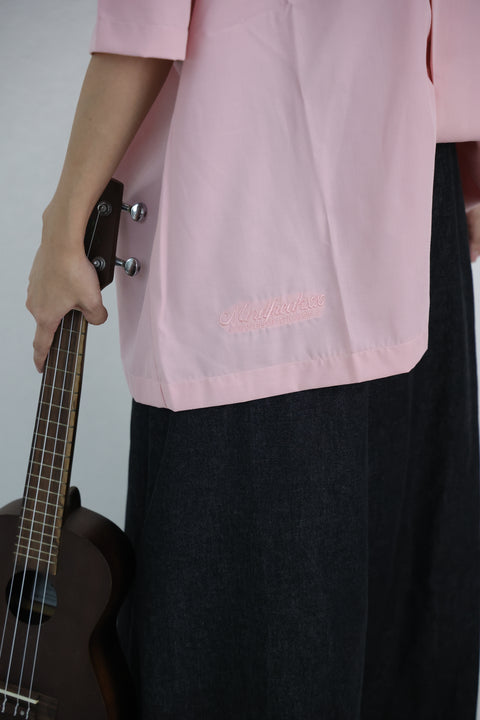 TRIUMPH CREST CAMP COLLAR SHIRT (BLUSH PINK)