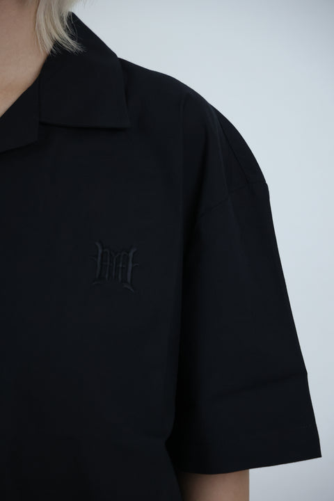 TRIUMPH CREST CAMP COLLAR SHIRT (MIDNIGHT)