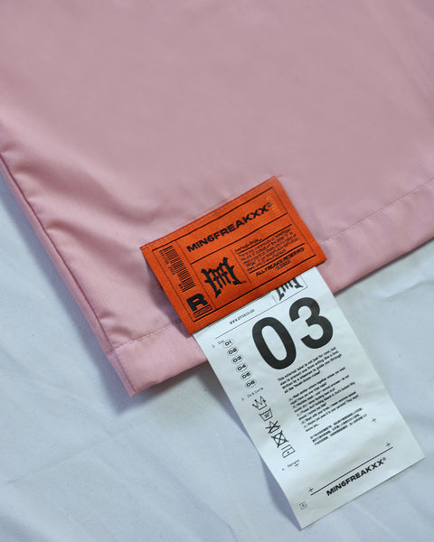 ARTIST WORKWEAR, OVERSIZED CUBAN COLLAR SHIRT (SWEET PINK)