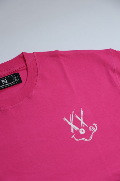 MF MANUSCRIPT SKETCH LOGO OVERSIZED TEE (HOTPINK)