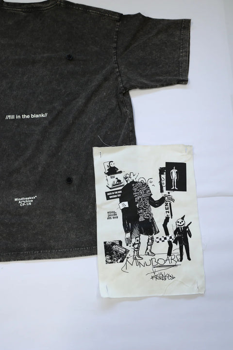 MINDBOARD ARTCHIVE, OVERSIZED PATCH TEE (BEIGE)