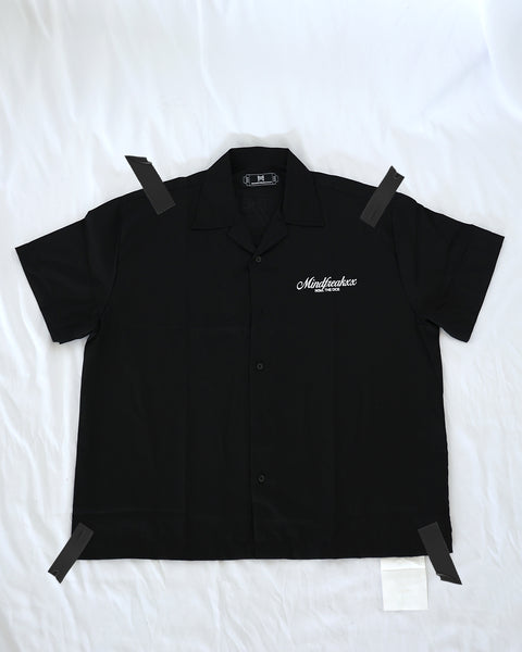 LUCID DREAM SHIRT, OVERSIZED CUBAN COLLAR SHIRT (BORING BLACK)