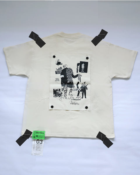 MINDBOARD ARTCHIVE, OVERSIZED PATCH TEE (BEIGE)
