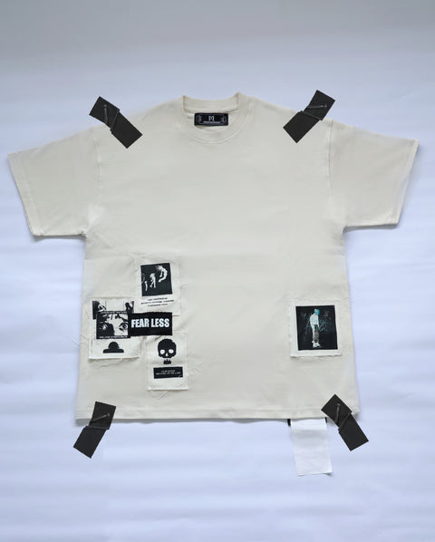 MINDBOARD ARTCHIVE, OVERSIZED PATCH TEE (BEIGE)