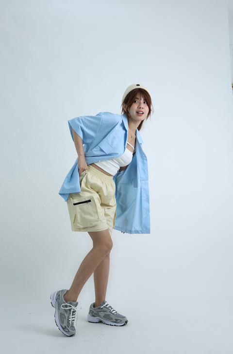 ARTIST WORKWEAR CAMP COLLAR SHIRT (DREAMY BLUE)