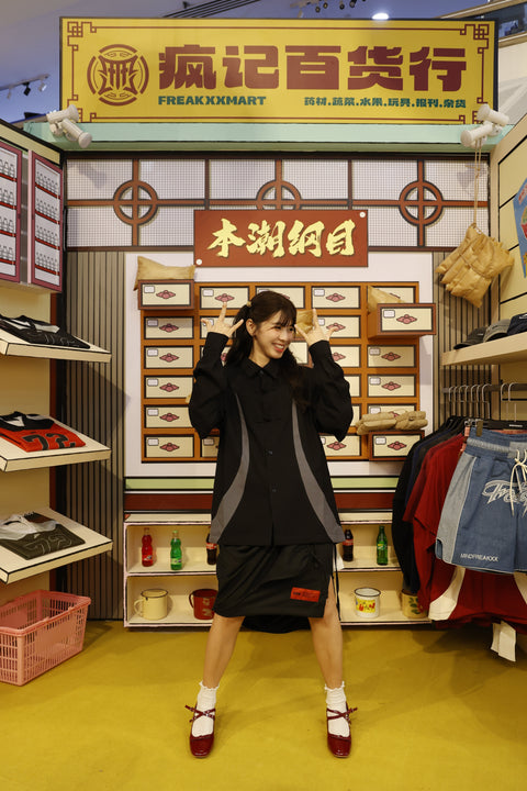 HYBRID TANG SHIRT (GREY ON BLACK)