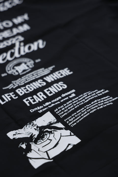 LUCID DREAM SHIRT, OVERSIZED CUBAN COLLAR SHIRT (BORING BLACK)