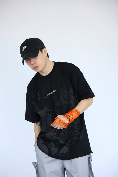 OUROBOROS MYTH OVERSIZED TEE (CHARCOAL BLACK)