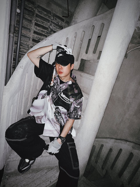 CYBORG VIRTUAL-COMPANION CAMP COLLAR SHIRT (RESTOCKED)