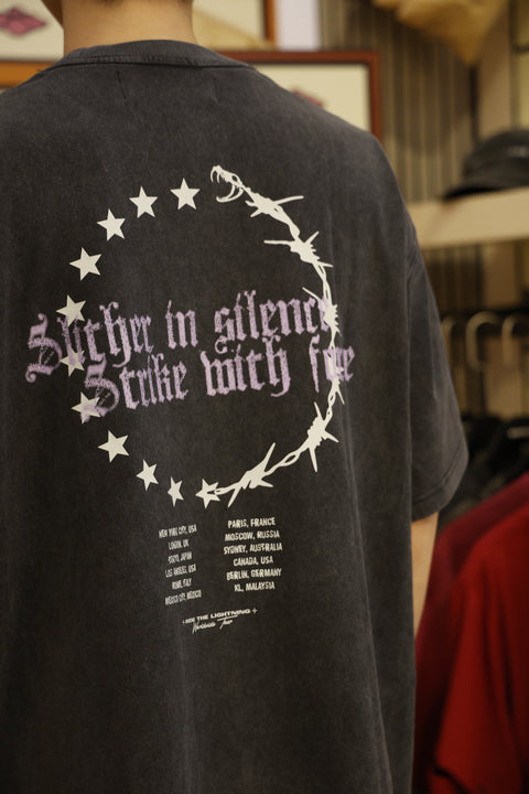 FREAKSTAR SERPENT CONCERT TEE (STONE WASHED BLACK)