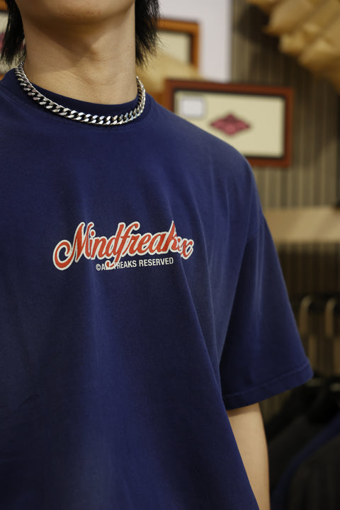 FREAKXXMART MOTIF LOGO TEE (ACID WASHED NAVY BLUE)