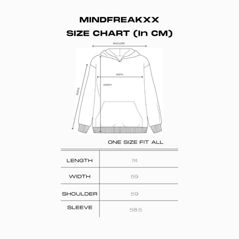 MINDFREAKXX TRIUMPH CREST, OVERSIZED HOODIE (NIGHTMARE)