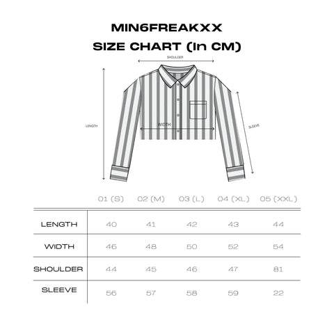 HYBRID CROP TOP TANG SHIRT (PINK STRIPE)