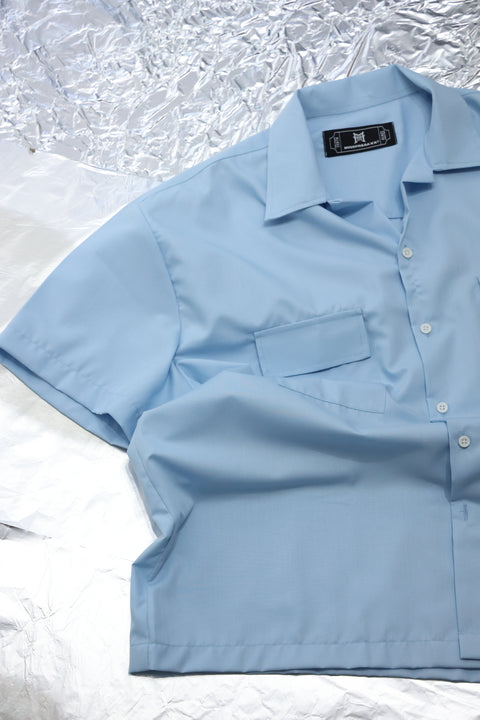 ARTIST WORKWEAR CUBAN COLLAR SHIRT (DREAMY BLUE)