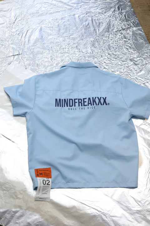 ARTIST WORKWEAR CUBAN COLLAR SHIRT (DREAMY BLUE)