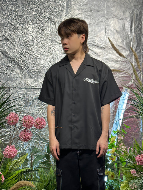 LUCID DREAM CUBAN COLLAR SHIRT (BORING BLACK)