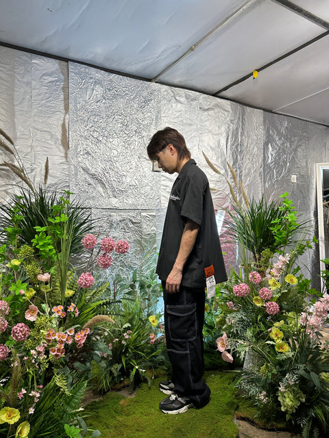 LUCID DREAM CUBAN COLLAR SHIRT (BORING BLACK)