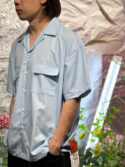 ARTIST WORKWEAR CUBAN COLLAR SHIRT (DREAMY BLUE)